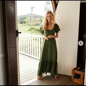 SOLD Doen Olive Dress in Green Martha’s Vineyard